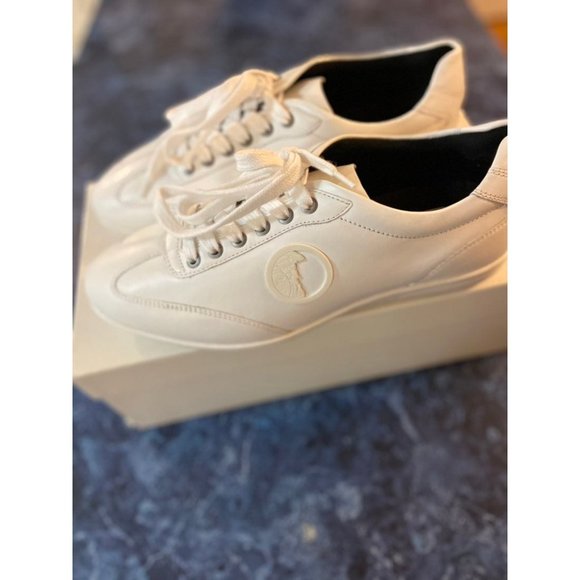 VERSACE COLLECTION SCARPE WHITE LEATHER